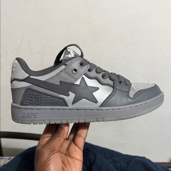 Bape Charcoal and Light Gray Sneakers